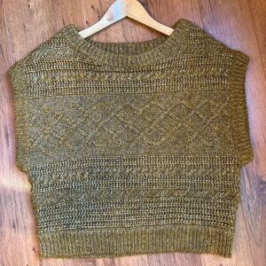 NWOT Sundance Gwendolyn Cable Knit Wool Blend Sweater Vest. Size Medium